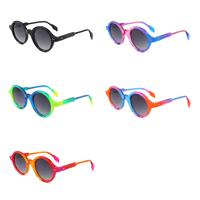 Vente en gros de nouvelles lunettes à monture ronde de haute qualité UV400 Lunettes de soleil en acétate faites à la main avec logo personnalisé pour femmes