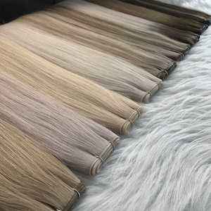 Extensions de cheveux humains vierges russes de haute qualité, double trame, 50g, à clipser, pour longueurs de 12 à 30 pouces, soyeux et lisses - Product Image 5