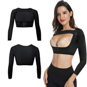 Back Shoulder Corrector Supports Long Sleeves Shapewear Tops Bbl Post Surgery Arm Upper Fajas Body Shaper