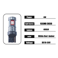 Nueva Luz LED T20 T25 S25 3156 3157 15smd DC50V Roja, Blanca y Ámbar, Canbus Sin Error, para Señal de Giro, Estacionamiento y Reversa, para Auto y Camión