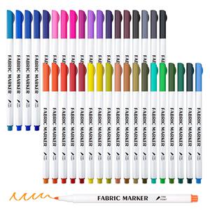 Marcadores de Tela Personalizados a Prueba de Agua, Borrables con Base de Agua, con Puntas Planas/Oblicuas, 24 Colores - Product Image 1