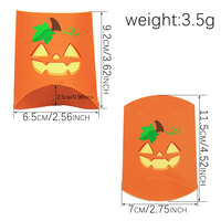 Petites boîtes en papier bonbon en forme d'oreiller pour Halloween Boîtes en papier bonbon pour fête d'Halloween