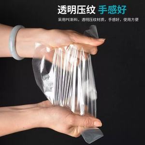 Gants jetables en film PE de qualité alimentaire, 100 pièces, transparents et épais, pour la cuisine, le camping et l'usage domestique - Product Image 3