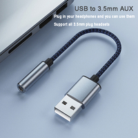 Adaptateur audio USB vers prise jack 3,5 mm, câble USB vers auxiliaire avec microphone, carte son USB vers casque AUX pour PC PS4 PS5