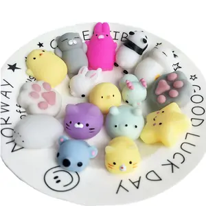 Mini animal mochi brinquedo de maquiagem, bola de descompressão macia mochi para alívio do estresse, brinquedos de apertar, decoração para crianças