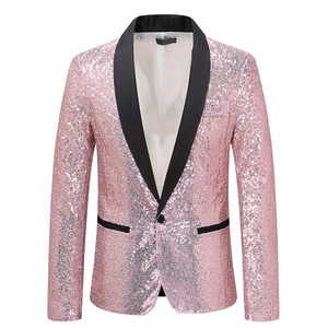 Adult Mens Sequin Blazer Metallic <strong>Disco</strong> Shiny <strong>Top</strong> for TV &amp; Movie Halloween Cosplay Party - Product Image 6
