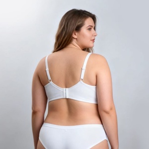 Reggiseno in Pizzo <span class=keywords><strong>a</strong></span> Copertura Totale <span class=keywords><strong>con</strong></span> <span class=keywords><strong>Ferretto</strong></span> per Taglie Forti, Traspirante, Push-up per Seno Grande, Intimo Sexy - Product Image 5