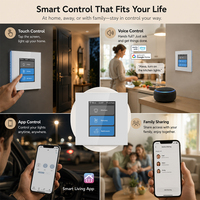 Bestseller L8 LCD-Panel Touch Tuya Wifi Zigbee 1/2/3-fach Vorhang-Smart-Wandschalter Kompatibel mit Smart Life Smart Living Alexa