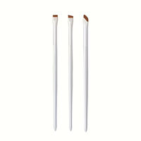 3PCS Set Kuas Eyeliner Alis Tipis, Kuas Alis Miring Datar, Alat Rias Presisi, Logo Custom Grosir