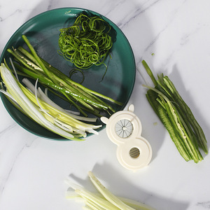 Multi Functional Vegetable Cutter Scallion Slicer Green Bean Cutter Kitchen Tool Ivory White 1 Set Spring 2024 - Product Image 1