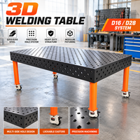 Nouvelle table de soudage 3D, système de gabarit modulaire, options de trous personnalisés de 16 mm et 28 mm avec kit de serrage, certifié CE, acier Q355