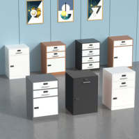 Armoire de classement sous bureau en acier durable à 4 tiroirs pour le rangement de dossiers