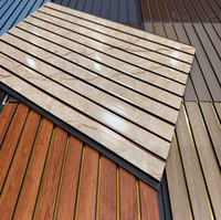 Grille en imitation bois de bambou, résistante au feu et imperméable, pour hôtel, salle à manger, cuisine, salle de bain, salon, décoration de plafond moderne