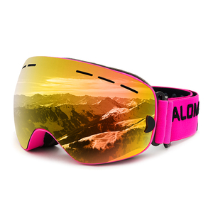 Aloma แว่นตาเล่นสกีสำหรับผู้ใหญ่และเด็กอุปกรณ์เล่นสโนว์บอร์ดกันฝ้าป้องกันรังสียูวีโลโก้ตามสั่งสำหรับใช้งานกลางแจ้ง - Product Image 4
