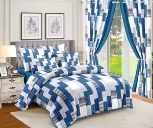 Ensemble <span class=keywords><strong>de</strong></span> literie <span class=keywords><strong>de</strong></span> luxe 7 pièces avec rideaux-<span class=keywords><strong>Collection</strong></span> complète <span class=keywords><strong>de</strong></span> textiles <span class=keywords><strong>de</strong></span> maison pour la chambre à coucher principale - Product Image 2