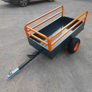 2025 meilleur prix multi-usages tirer derrière métal <span class=keywords><strong>ATV</strong></span> remorque à benne basculante tout-terrain <span class=keywords><strong>ATV</strong></span>/UTV chariot haute qualité utilitaire Cargo remorque - Product Image 1