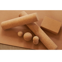 Muestra Gratuita de Rodillo de Corcho Ecológico Kepler para Yoga, Ejercicio y Masajes, Set de Bloques para Fitness, Gimnasio y Pilates