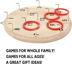 <span class=keywords><strong>Jeu</strong></span> de lancer d'anneaux pour l'intérieur et l'extérieur, pour enfants, adultes, famille, fête ou à suspendre au mur, idée cadeau excitante, sûr, durable - Product Image 2