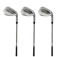 Juego de Wedges Forjados para Golf, 50, 54, 58 Grados, Fresados por CNC, para Diestros, Varilla de Acero, Empuñadura de Goma, Wedges de Sand Pitching y Lob