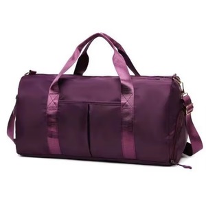 Free Sample custom <b>black</b> simple design travel gym shoe compartment mans duffle <b>bag</b> with logo - Product Image 5