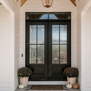 Porte simple en fer forgé sur mesure avec serrure de sécurité, design moderne pour entrée de maison, porte d'entrée extérieure en fer forgé - Product Image 6