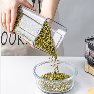 Tarro de almacenamiento de cocina sellado, tarro de almacenamiento de plástico para el hogar con tapa, contenedor de almacenamiento de alimentos - Product Image 4