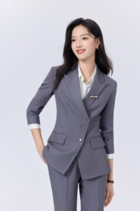 6593 Stylish Autumn Winter Women Business <strong>Suit</strong> Hotel Manager Front Desk Receptionist Professional Uniform High-End Workwear - Product Image 5