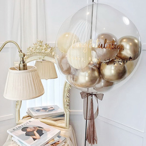 Balon gelembung kreatif TPU, 10 inci 18 inci 24 inci 36 inci balon Bobo transparan untuk dekorasi pesta - Product Image 3