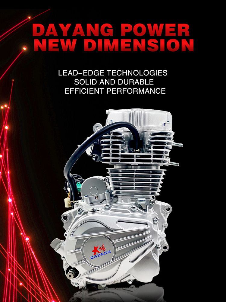 DAYANG Complete Motorcycle Engines 250cc China Air Cooled 4 Stroke Electric / Kick 1 Cylinder CDI 345*350*441 YF167FMM 31.1kg