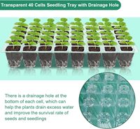 6 pièces 240 plateau de culture de plantes cellulaires avec dôme à couvercle surélevé transparent pour semis d'intérieur serre pépinière Pot plateau de démarrage de graines
