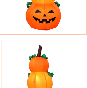 Décoration gonflable de citrouille fantôme pour Halloween, 1,2 m de haut, ensemble de 3 pièces pour la décoration de jardin et de pelouse pour les fêtes d'Halloween - Product Image 3