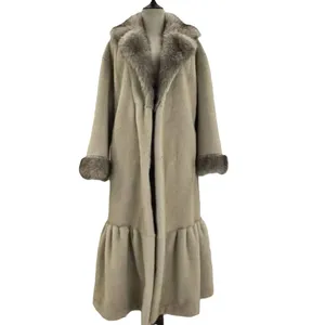 Nouveau Manteau Long en Polaire pour Femme, Hiver Chaud, Amincissant, Doublure à Carreaux, Article de Mode en Gros, Design Texturé, Recommandation - Product Image 4