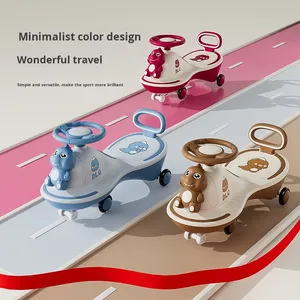 Voiture à bascule en plastique pour enfants, balançoire pour bébé de 1 à 8 ans, unisexe, roues silencieuses anti-bascule, les adultes peuvent s'asseoir et balancer - Product Image 4