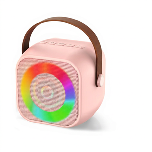 Portable Handheld for Smart Party <b>Speaker</b> with RGB LED Wireless Microphone for Kids and Computer Use - Product Image 1