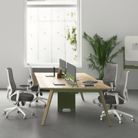 Ensemble de table de réunion et de bureau modulaire extensible en bois moderne pour bâtiment de bureaux