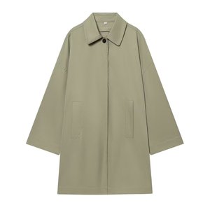 <span class=keywords><strong>Manteau</strong></span> trench ample à col à revers, coupe-vent, manches longues, vert, automne/<span class=keywords><strong>hiver</strong></span>, décontracté, minimaliste, polyvalent, vêtements d'extérieur pour femmes, taille <span class=keywords><strong>XL</strong></span> disponible - Product Image 1