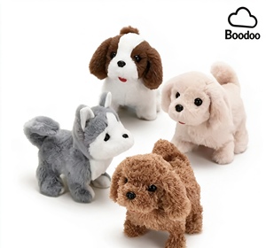 Jouet en peluche électronique interactif brodé en forme de chiot, super doux en coton PP, robot <span class=keywords><strong>chien</strong></span>, animal en peluche personnalisé ODM, <span class=keywords><strong>doudou</strong></span> - Product Image 3