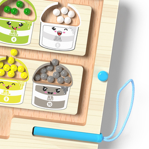 Juego <span class=keywords><strong>de</strong></span> cuentas <span class=keywords><strong>de</strong></span> clasificación Montessori que estimula las habilidades cognitivas y el juego <span class=keywords><strong>de</strong></span> laberinto <span class=keywords><strong>de</strong></span> coordinación mano-ojo, juguetes educativos para niños - Product Image 4