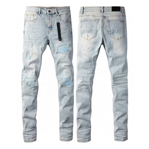 <span class=keywords><strong>Pantaloni</strong></span> di Jeans strappati Slim Slim da <span class=keywords><strong>uomo</strong></span> di alta moda da <span class=keywords><strong>uomo</strong></span> <span class=keywords><strong>pantaloni</strong></span> di Jeans <span class=keywords><strong>elasticizzati</strong></span> dritti e lavati con Design Anti-sbiadimento Jeans Ksuby da <span class=keywords><strong>uomo</strong></span> - Product Image 6