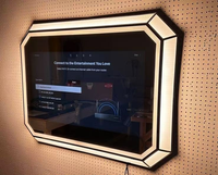 Miroir LED rectangulaire mural intelligent pour salon, taille personnalisée, miroir de vanité de luxe pour hôtel – Vente chaude directe usine