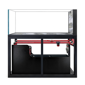 Nouveau réservoir sans bordures PRO de style industriel de Ruibit avec filtre inférieur et débordement latéral en dalle de roche, conçu pour les poissons rouges <span class=keywords><strong>Ranchu</strong></span> élevés en rivière - Product Image 2