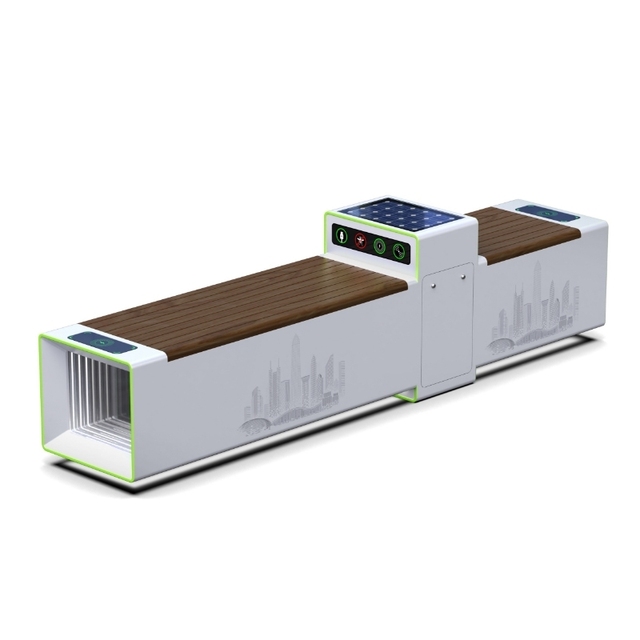 Outdoor Garden Multi Functional WiFi Wireless Charging Smart Solar Bench