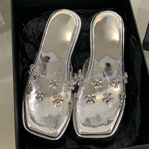 Sandalias Plateadas XSD 2025 con Tacón Alto y Punta Abierta, Transpirables, Antideslizantes, para Fiestas y Actividades al Aire Libre de Verano - Product Image 3