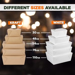 Contenedor de Alimentos Desechable, Caja de Papel Kraft con Cierre a Presión para Pollo Frito, Empaque de Comida Rápida - Product Image 5