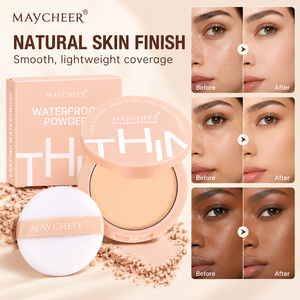 <span class=keywords><strong>Polvo</strong></span> Compacto Fijador de <span class=keywords><strong>Maquillaje</strong></span> Facial de Alta Calidad, Control de Grasa, Resistente al Agua, Larga Duración, Acabado Natural Mate - Product Image 4