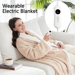 Hot Sale Electric Heated <strong>Fleece</strong> Shawl Blanket Adjustable Timed Heating Wearable Warm Wrap for Home Office Sofa Cozy Heated Cloak - Product Image 5