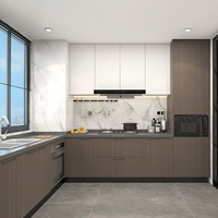 Meuble de cuisine modulaire durable Elabor Nordic avec robinet, en kit, pour salle de bain et usage domestique
