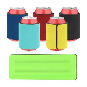 Logo Custom Full Color Slap Wrap Blank Neoprene Pat Pat Circle Spring <b>Cup</b> Sleeve Creative Insulation Can Cooler Sleeve - Product Image 2