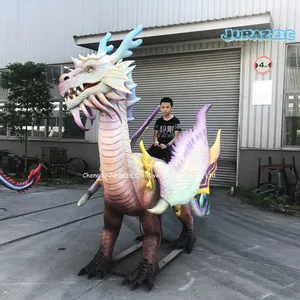 3D Animatronic hayvan modeli Phoenix çin ejderha at Unicorn animasyonlu gerçekçi robotik yapay çoğaltma