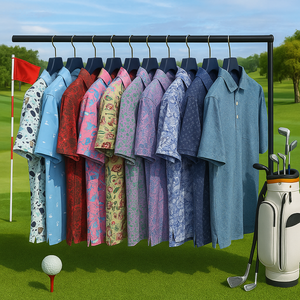 Haute qualité Allover athlétique pleine sublimation imprimé doux sec Slim Fit tricot hommes Golf polos logo personnalisé - Product Image 1